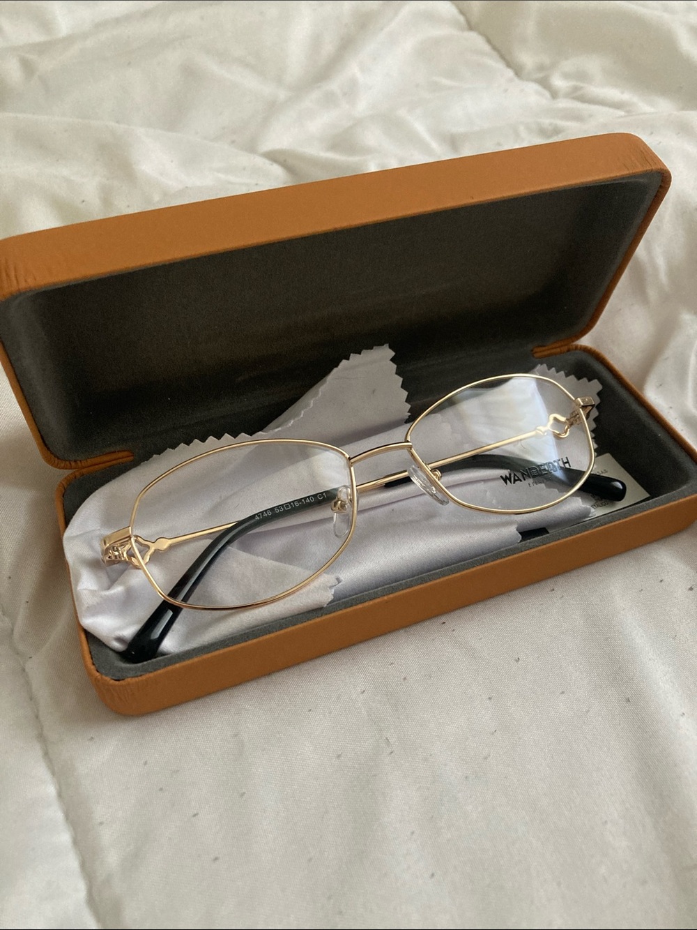 Wander Gold Frame Reading Glasses with Black Temple Tips